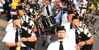 The UCR Pipe Band performs Celtic music at campus and community events. 