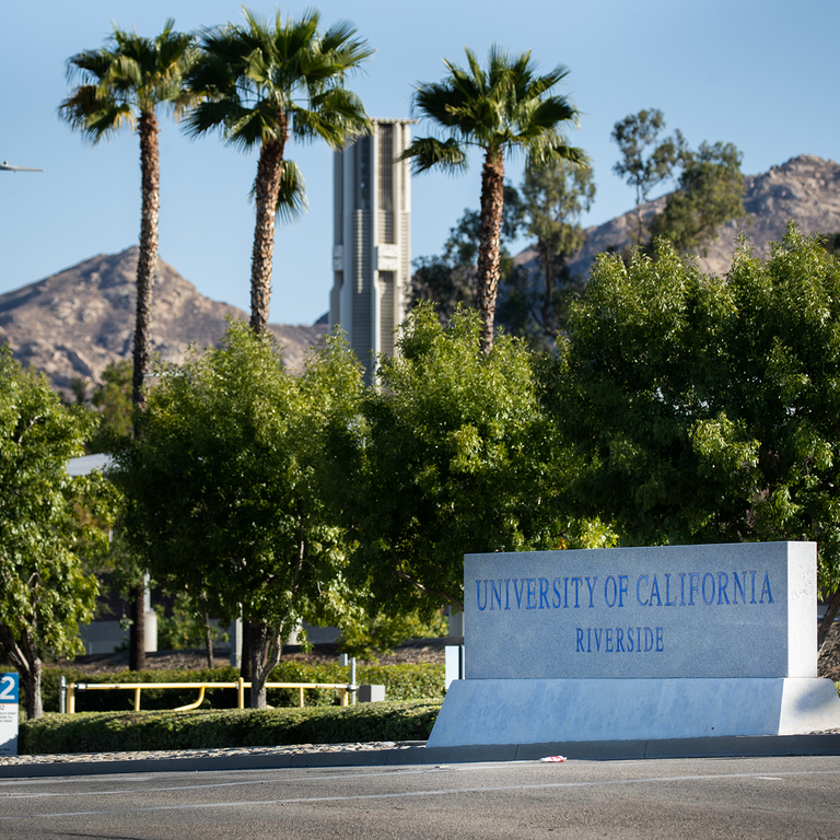 A picture of the UCR school sign