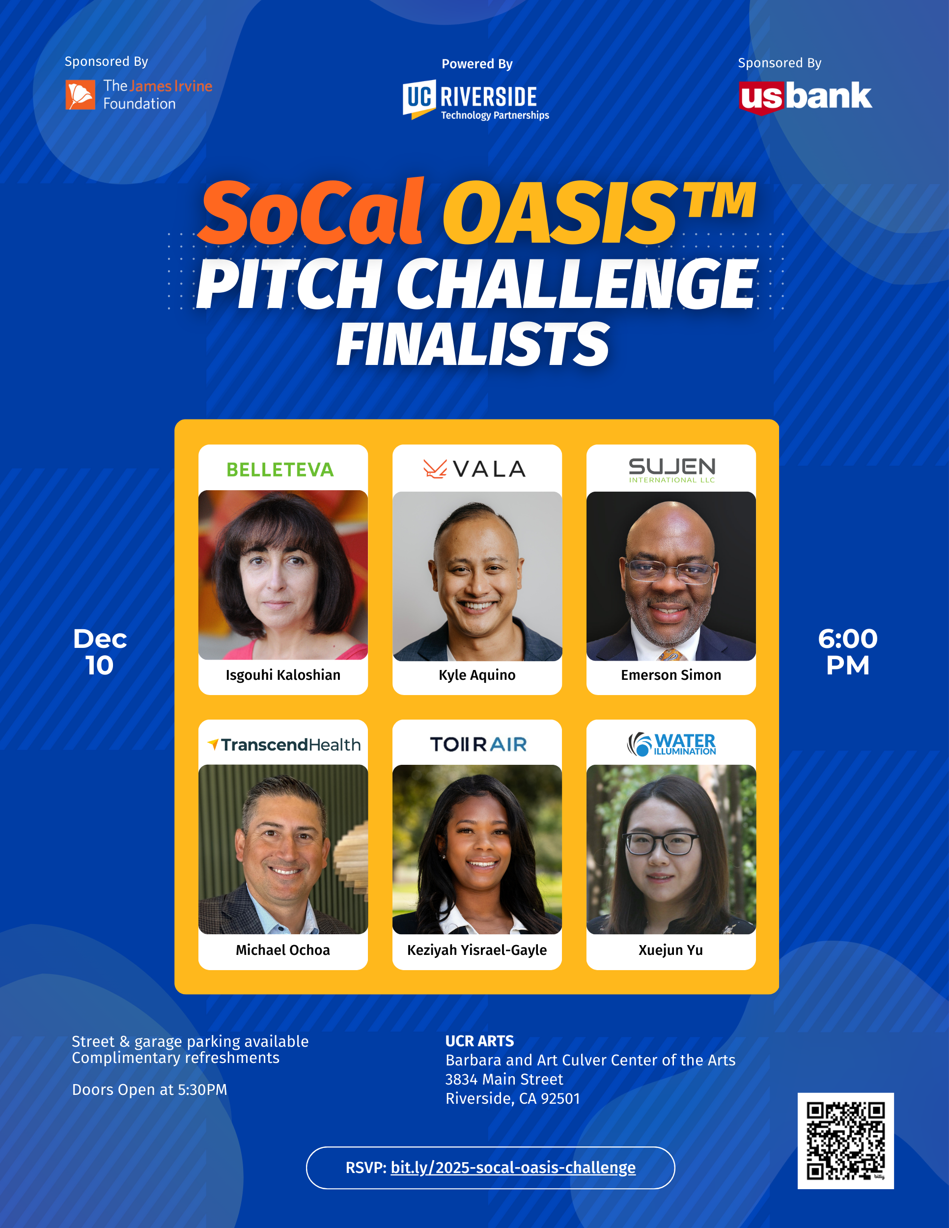 The 2025 SoCal OASIS Pitch Challenge finalists.