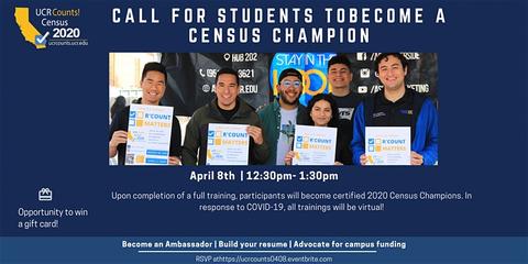 UCR Counts: Census Champion Training