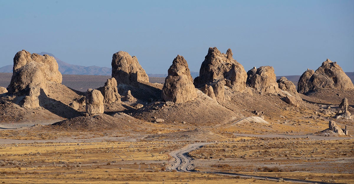 Landscape of Trona Pinnacles near Ridgecrest, California