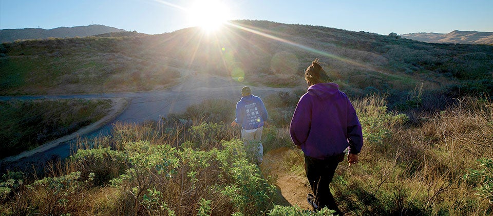 Black alumni, students, and faculty members gather for morning hikes during the pandemic.