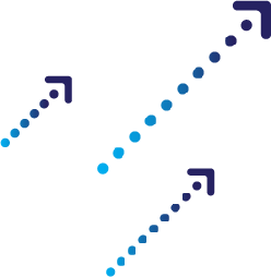 3 arrows pointing up and to the right