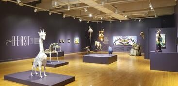 Beast exhibit inside the Riverside Art Museum