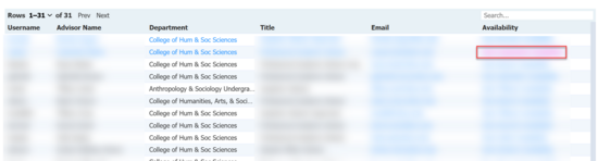 View Availability in far right column of results