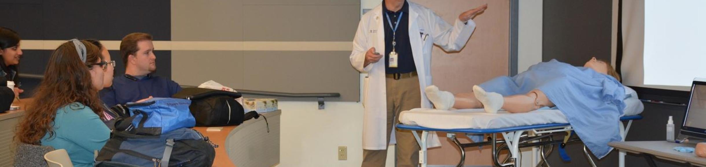 Chris Miller in classroom