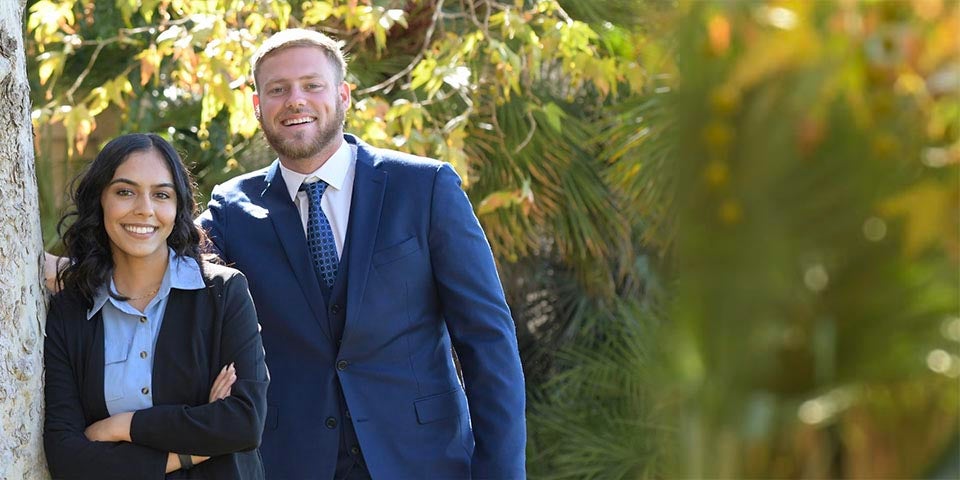 UCR School of Business Grad students at Anderson Hall