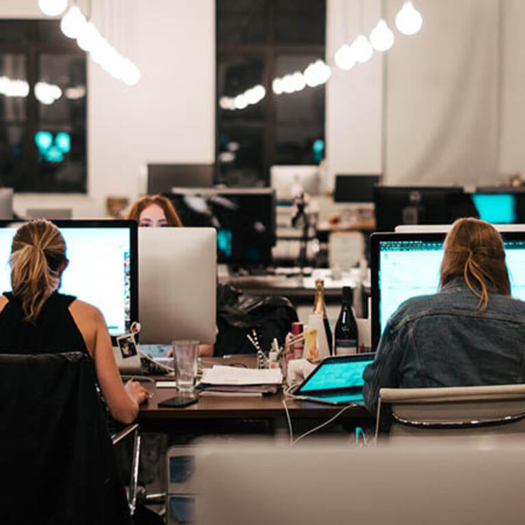 Office space with computers