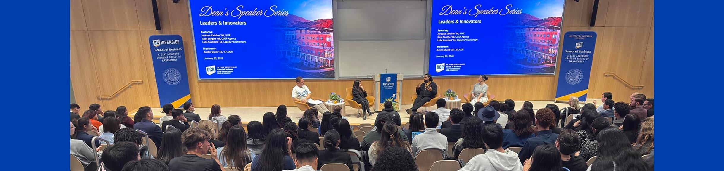 Dean's Speaker Series January 20, 2026 at the UCR School of Business