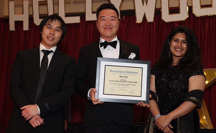 Assistant Professor of Teaching Rich Yueh his 2024-2025 Shulman Endowed Excellence in Teaching Award