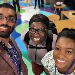 Fellows smiling after award ceremony