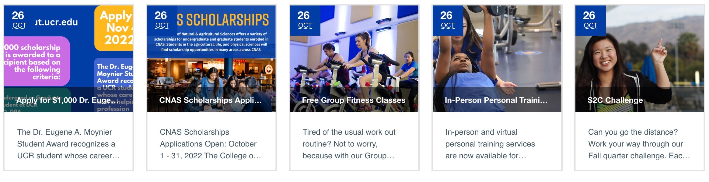 Events Widget: Default (Card)