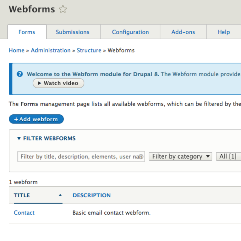 webform screenshot