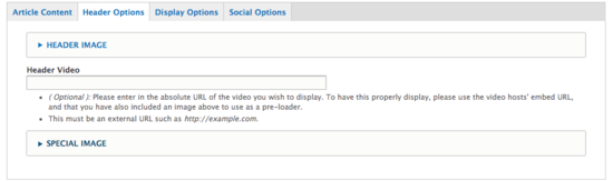 Article Content Type Header Options