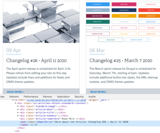 Article preview - read more alt span text in html