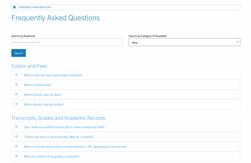 FAQ Content Type example