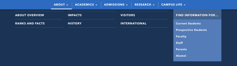 Meganav example screenshot