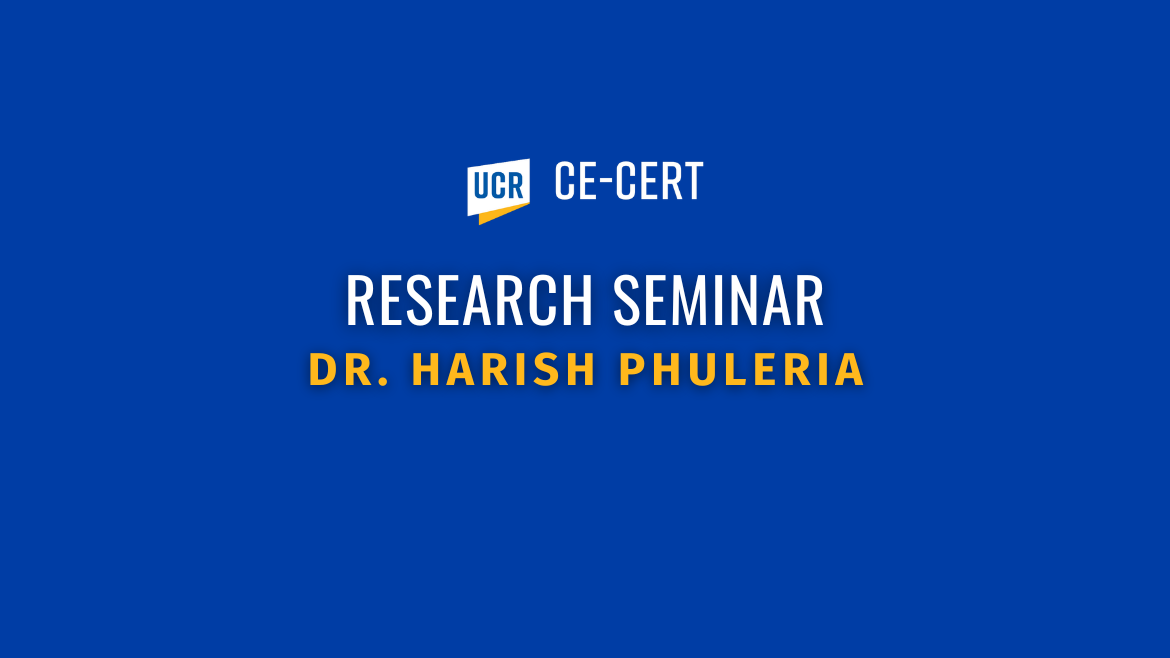 Research Seminar: Dr. Harish Phuleria