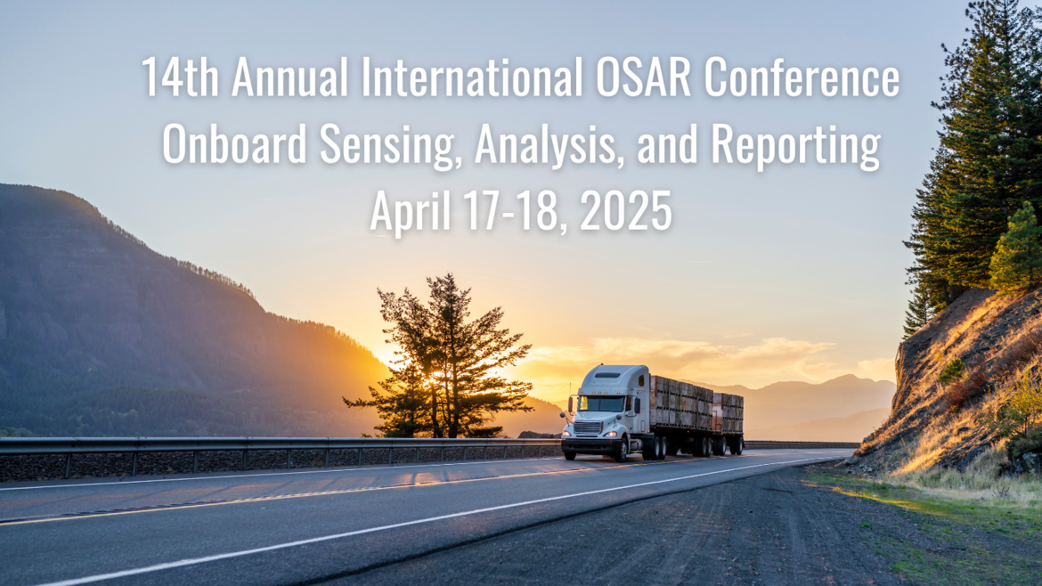 14th Annual International OSAR Conference Onboard Sensing, Analysis, and Reporting April 17-18, 2025