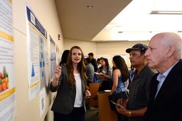 Student Presenting Poster