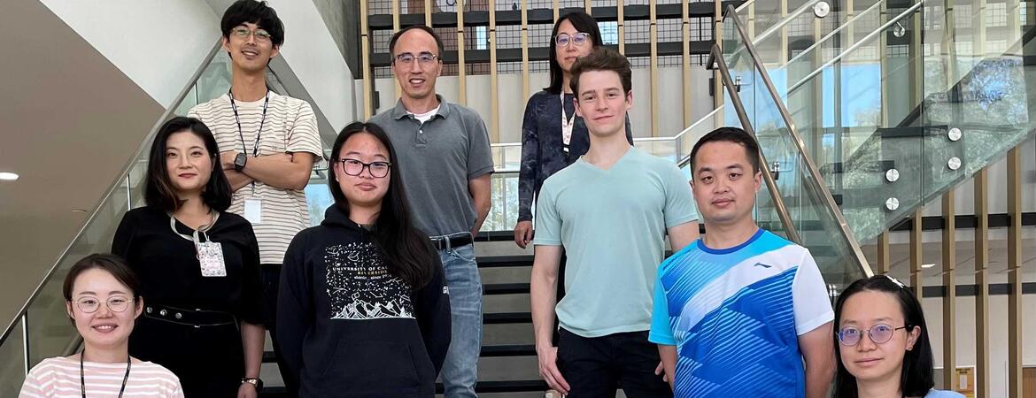 Dr. Zheng with members of his lab