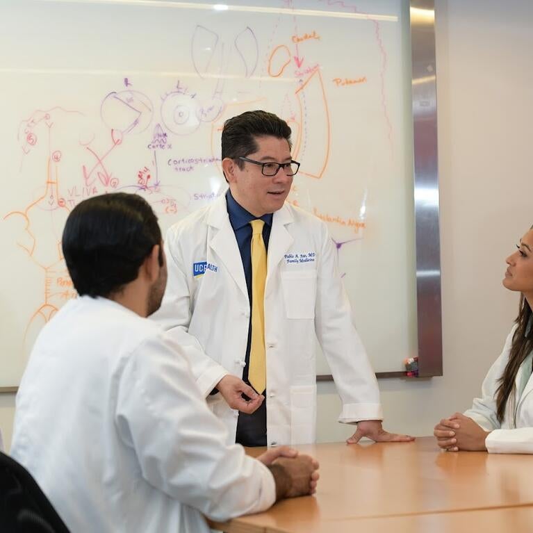 Dr. Pablo Joo with students