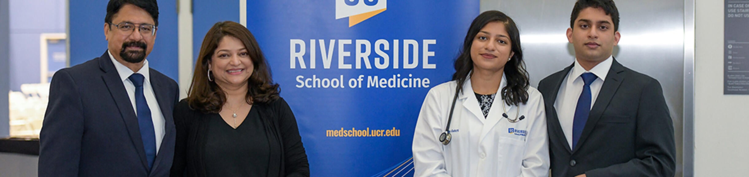 Gulati family at white coat