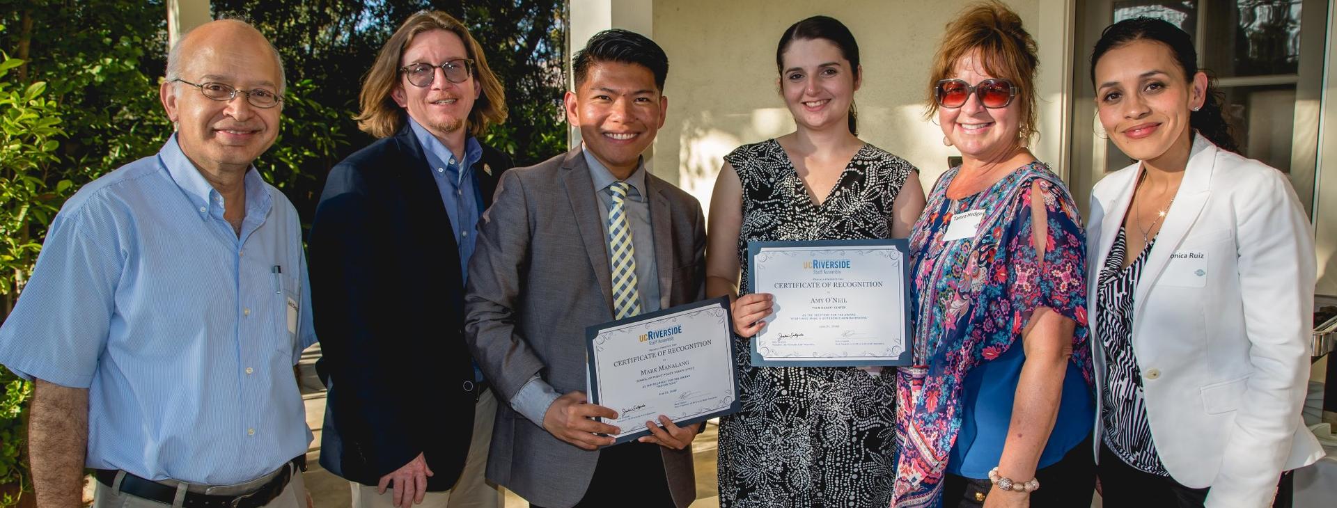 Oustanding Staff Award Recipients and supervisors