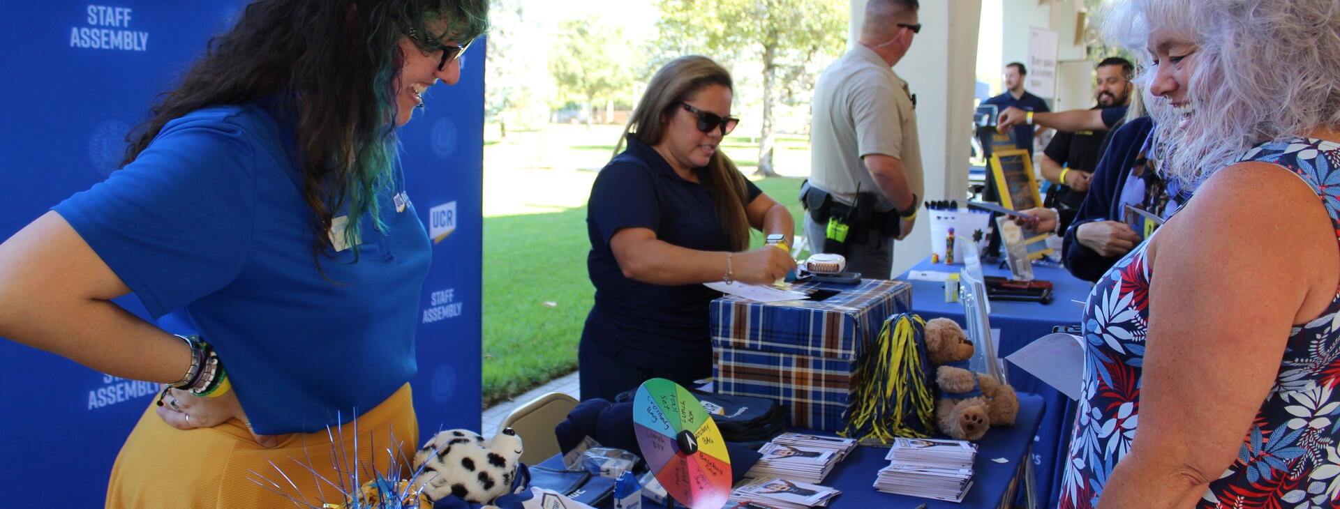 Staff Assembly Board member with ucr staff at 2025 CPF