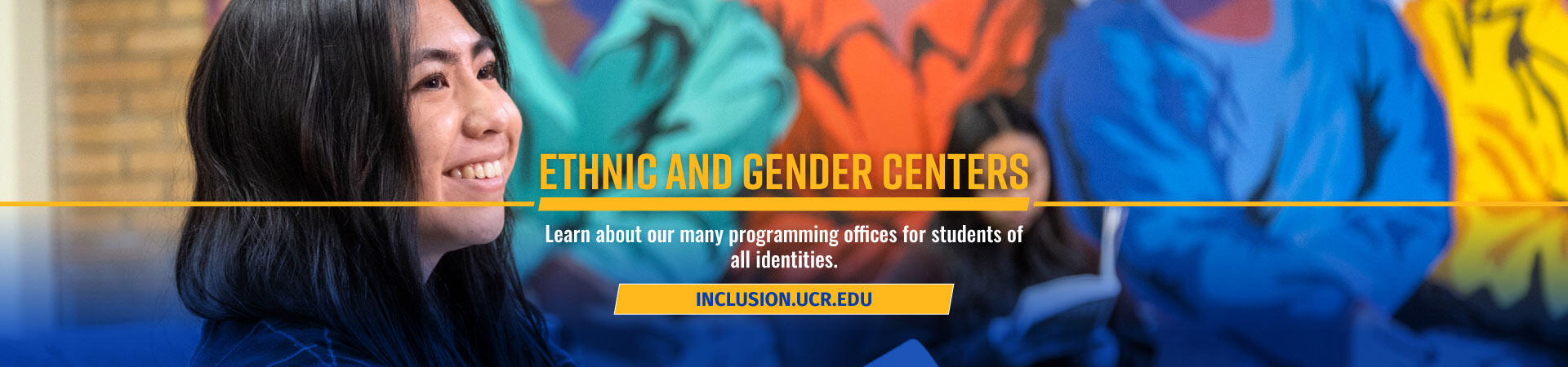 A header for the ethnic and gender centers.