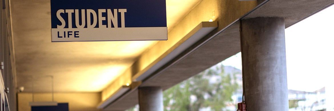 The Student Life office is located on the second floor of the Highlander Union Building at UC Riverside.