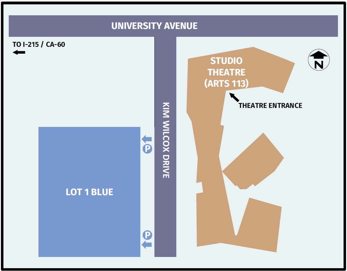 Map showing Lot 1 Blue