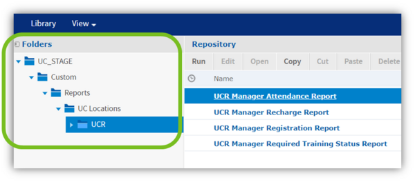 Folder structure in the repository