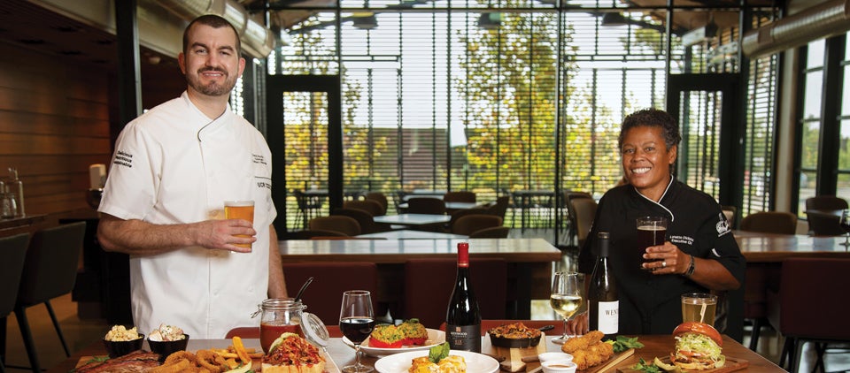 Assistant Culinary Manager David Murillo, left, and Executive Chef Lanette Dickerson at the Barn