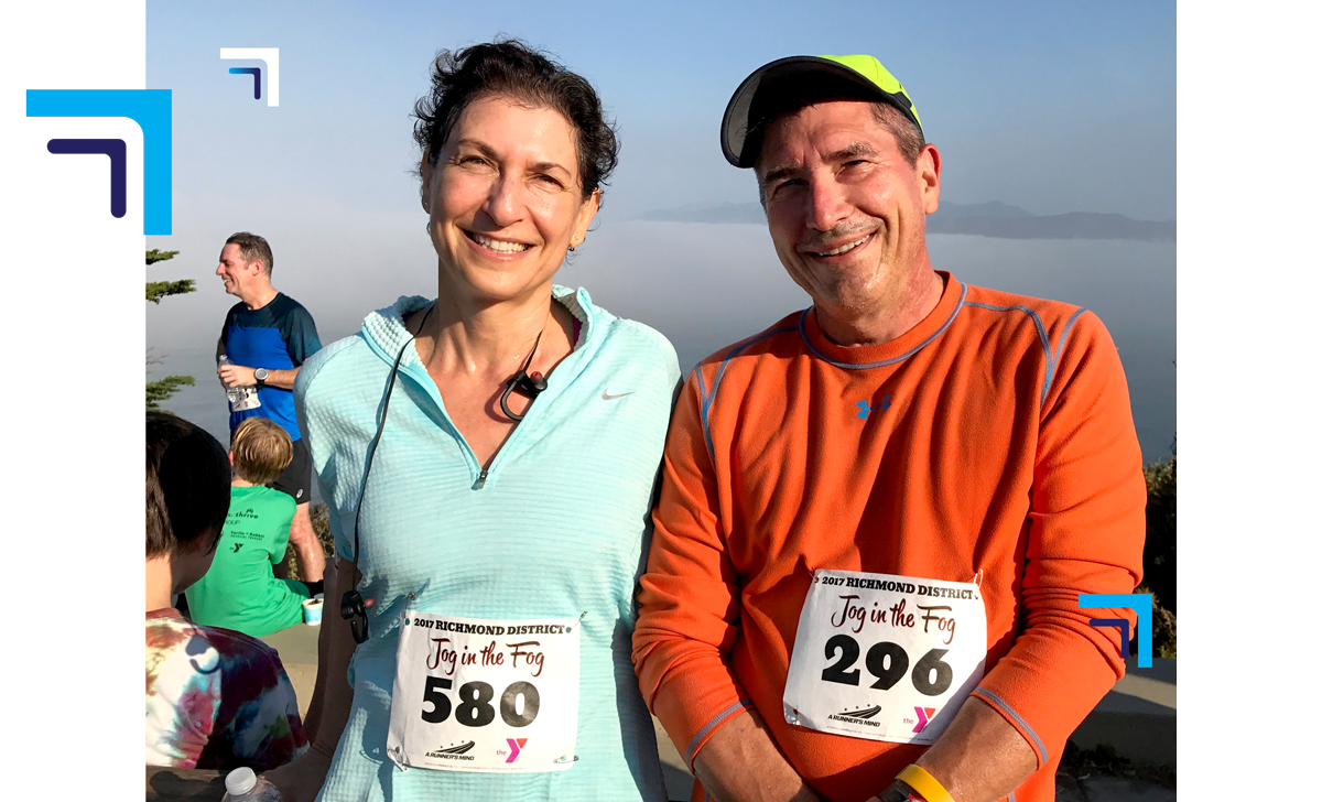 Watkins with her husband, John Janetos, in 2017.