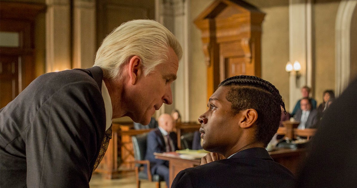 Matthew Modine, left, and Shane Paul McGhie in a scene from “Foster Boy.”