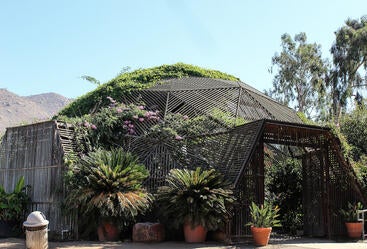 Outside of the Botanic Garden dome