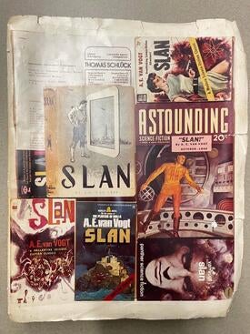 Collage of Sci-Fi novel covers and text