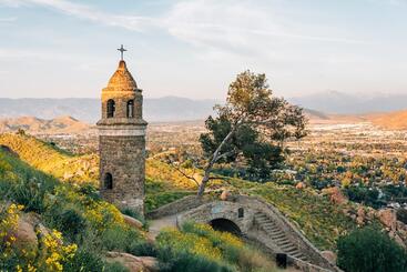 Landscape view of Mount Rubidoux park's Testimonial Peace Tower