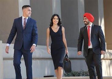 UCR School of Business Grad students at Anderson Hall 