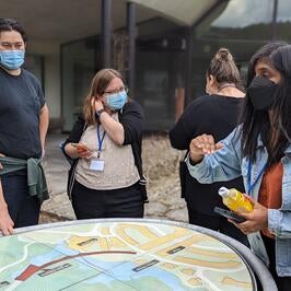 Fellows touring OIST campus