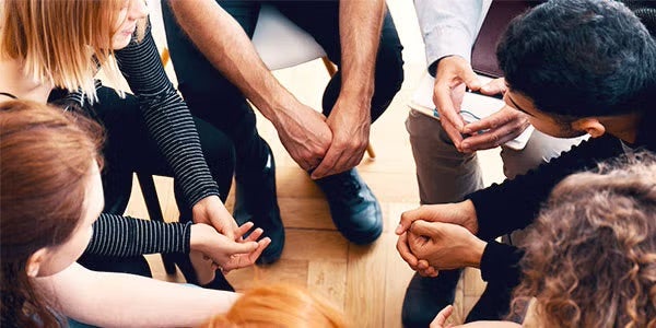 Students participate in group counseling session.