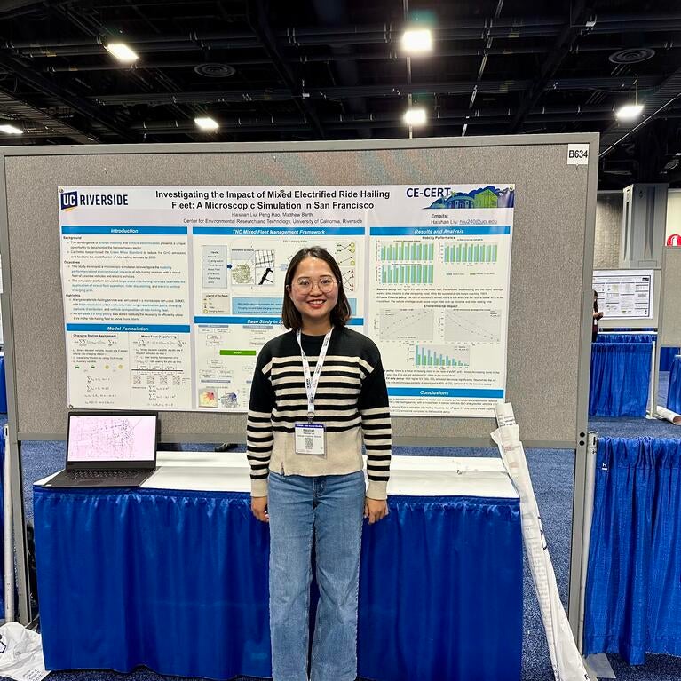 Haishan Liu at 2024 Transportation Research Board Annual Meeting, in Washington DC. 