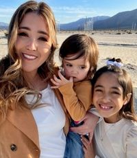 Alumna Christina Bolanos with her two children