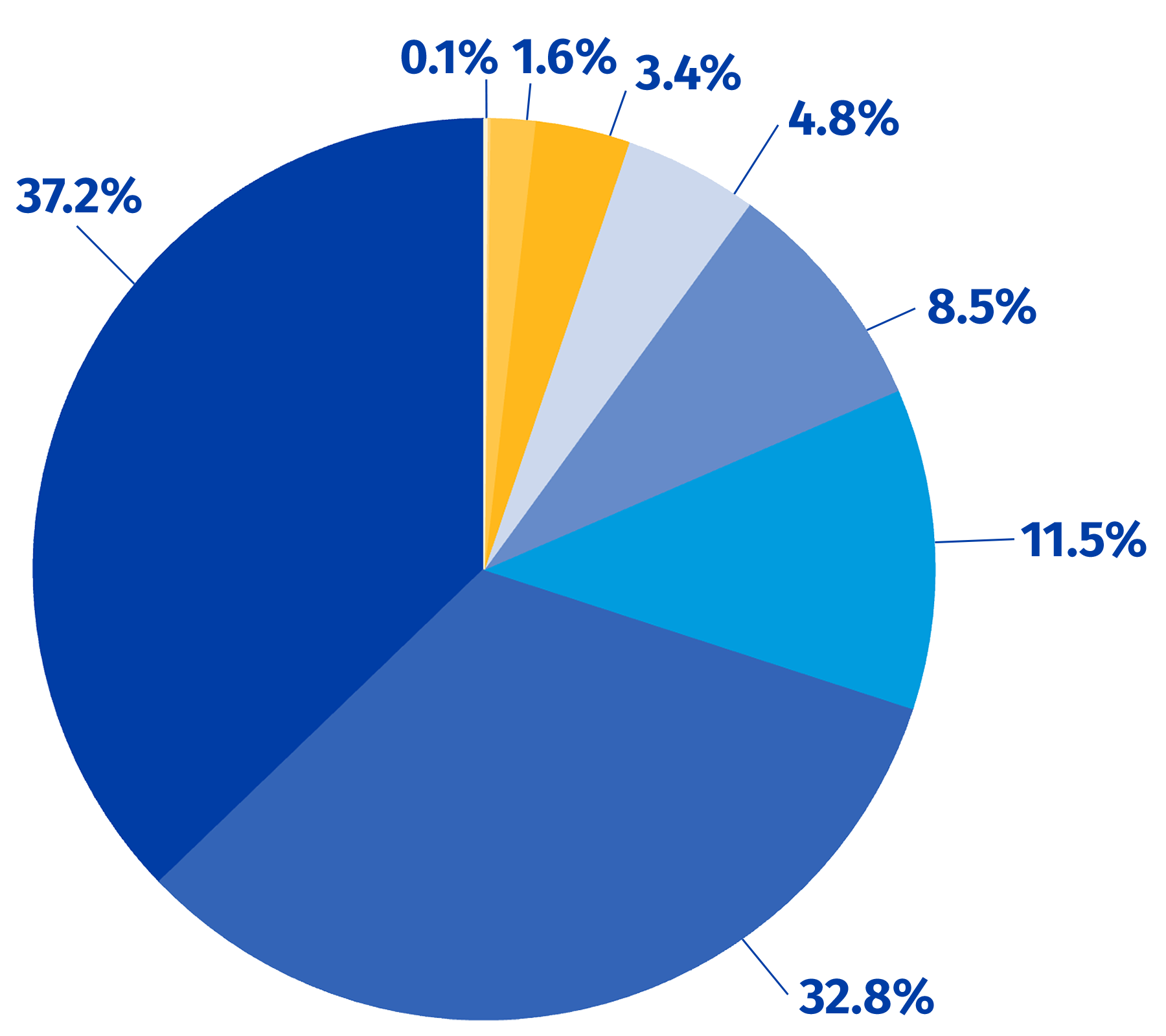 Student diversity pie chart