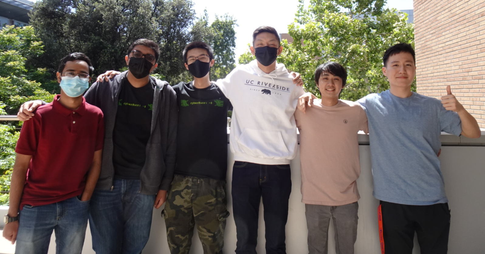 Pictured Left to Right:  Adil Mohiuddin, CE, Freshman  Nathan Melwani, Team Captain, CS, Sophomore  Justin Lee, CS, Freshman  Kobe Braga, CS, Junior  Jino Sirivatanarat, Neuroscience, Junior  Minsoo Kim, CS, Sophomore